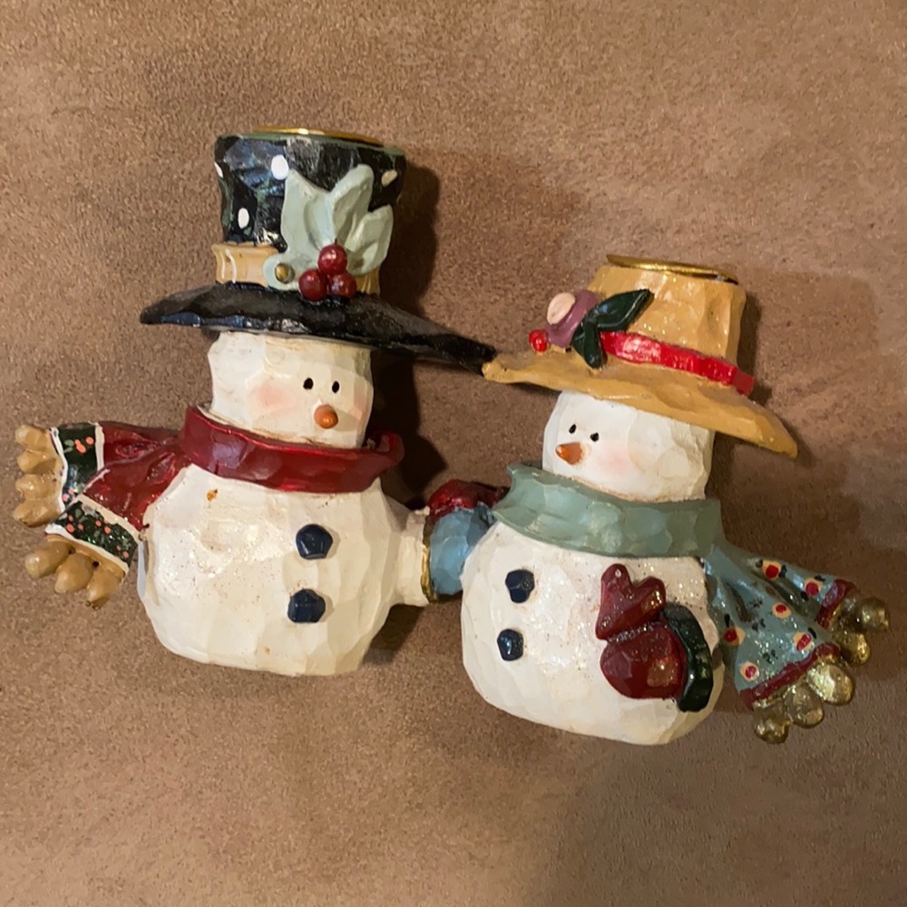 Snowman Candle Holder